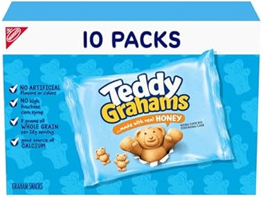 $4.99, Was $7.57, 34% Off! 10PK TEDDY GRAHAMS Honey Graham Snacks, dealfomo