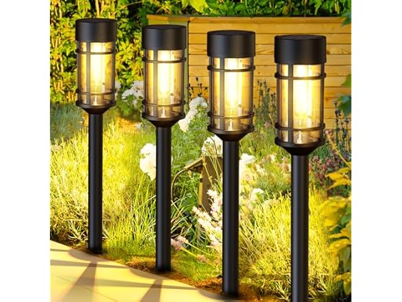 (8 Pack) ILANCK Solar Pathway Lights Outdoor