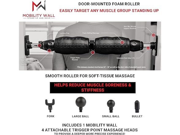Stand Up Door Mounted Foam Roller