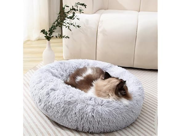 Finenohoory Cat Beds for Indoor Cats Dog Bed Donut