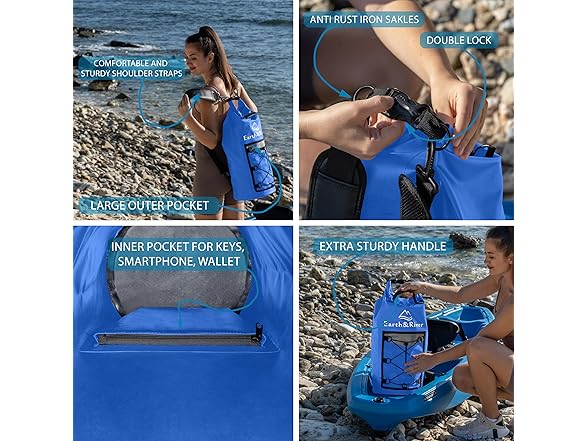 EARTH&RIVER Premium Dry Bag Backpack 40L