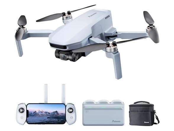 Potensic ATOM SE GPS Drone with 4K EIS Camera, Under 249g, 93 Mins Flight, 4KM FPV Transmission, Brushless Motor, Max Speed 16m/s, 60W Fast Parallel Charging Hub, Fly More Combo (Open Box)
