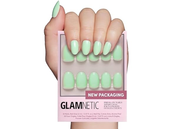 Glamnetic Press On Nails - Mint Green