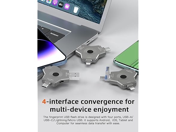 ZOIOT Fingerprint encryption Flash Drive 64GB