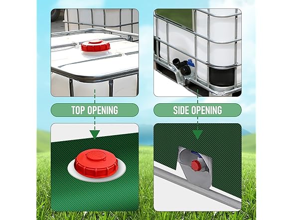 DTNESS IBC Tote Cover 275 Gallon Green