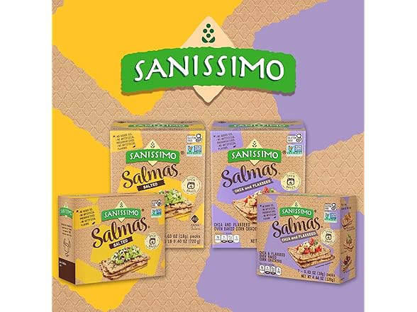 Sanissimo Salmas Salted, 40 packs of 3 Crackers