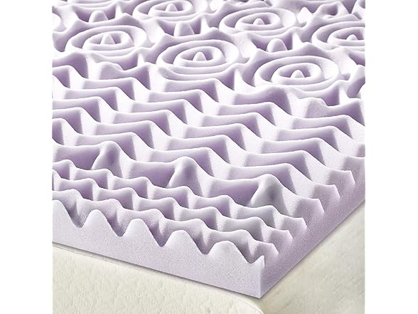 Mellow 2" 5-Zone Memory Foam King Mattress Topper