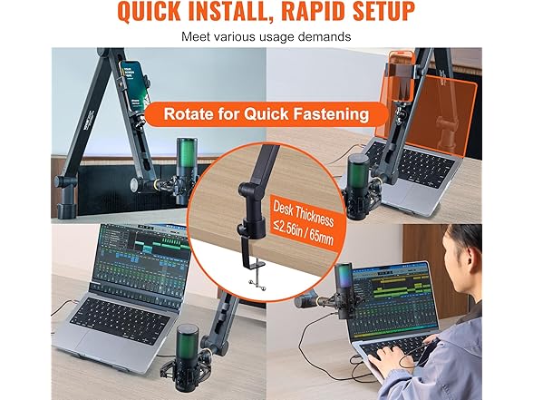 VEVOR Microphone Boom Arm with Desk Mount
