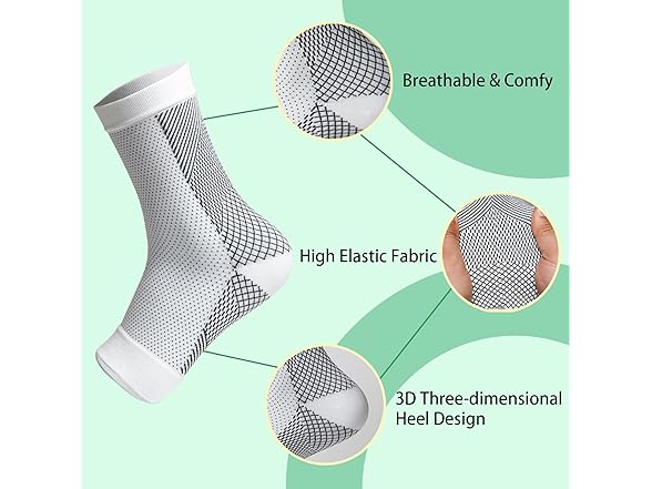 2Pairs Neuropathy Socks - Ankle Compression Sleeve