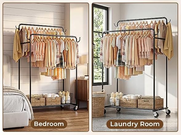 HogHow Rolling Clothing Rack