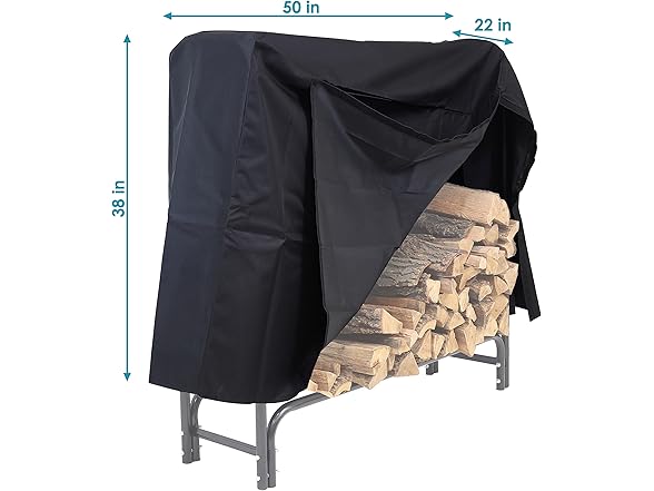 Sunnydaze 4Ft Firewood Log Rack Cover