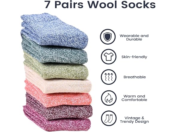 Clothirily Women (OS) Wool Socks