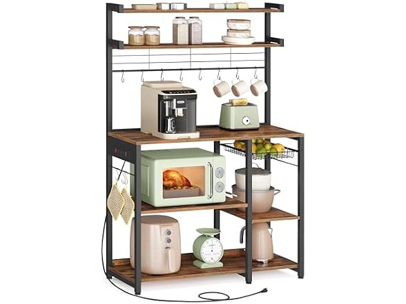 VASAGLE Baker's Rack, 35.4 Inches Microwave Stand