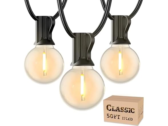 RTTY Outdoor String Lights 50 FT LED
