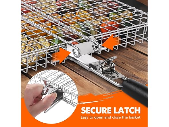 PitInnov Stainless Grill Baskets, 2-Pack