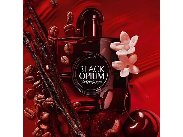 Yves Saint Laurent  Black Opium Eau de Parfum Over Red