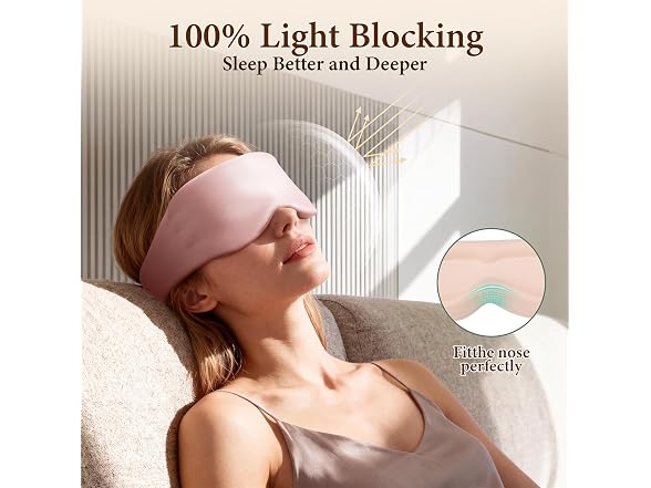 Azang Silk Sleep Mask for Women & Men, 3D