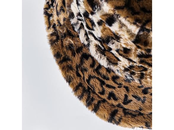 Purfanree Men (OS) Faux Fur Bucket Hat Fluffy Cap
