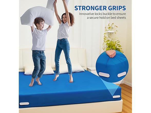 Bed Sheet Holder with Lock Strips