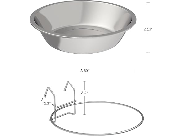 PETMAKER Set of 2 Stainless-Steel Dog Bowls