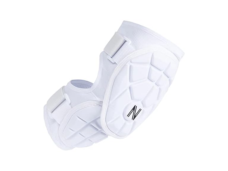 NURIBASE Baseball Batters Elbow Guard for Youth, Adult - Softball ElbowGuard for Youth, Adult - Elbow Guard for Baseball, Softball - White L/XL