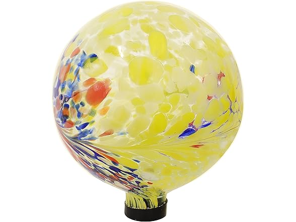 Sunnydaze 10-Inch Gazing Ball- Bright Summer Burst