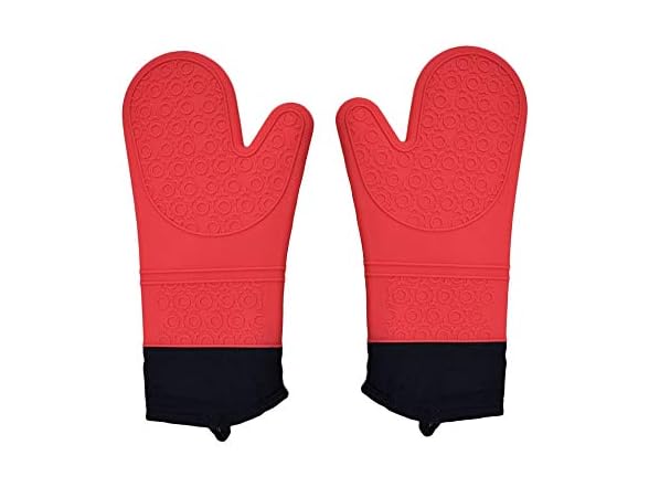 WeTest Silicone Oven Mitts with Quilted Liner