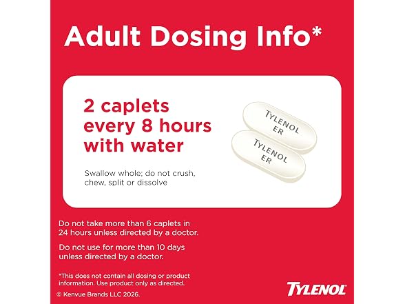 Tylenol 8Hour Extended Release Caplets 100ct