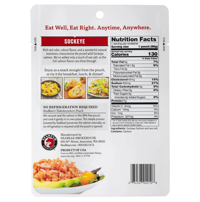 4PK Ready-to-Eat Wild Sockeye Salmon - Gallery 6