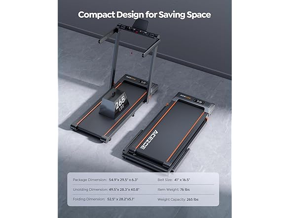 Acezoe 2 in 1 Foldable Treadmill