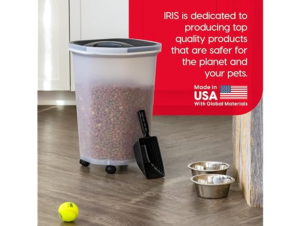 IRIS USA Dog Food Storage Container, Up to 2
