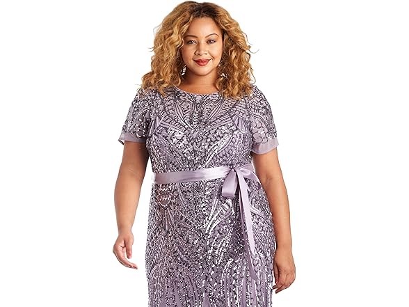 R&M Richards Women's Lavender Gown (10)