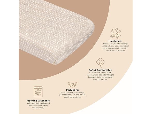 Crane Baby Changing Pad Cover, 16"x32"