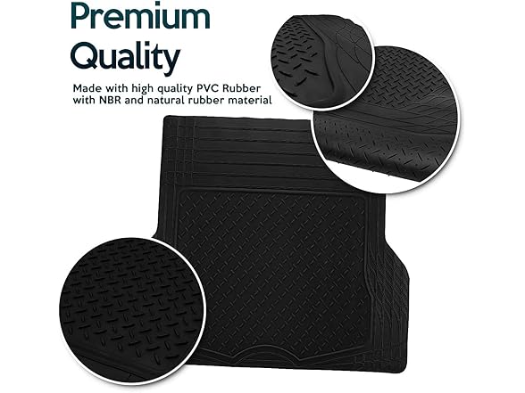 Zone Tech FM0006 Heavy Duty Cargo Trunk Floor Mat Black