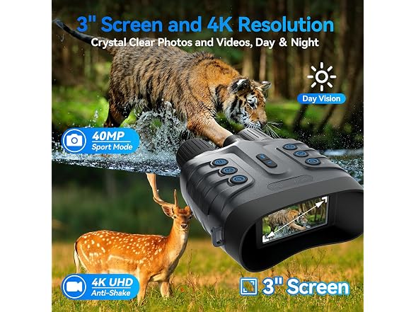 JAMIZY Night Vision Goggles 4K Full-Color