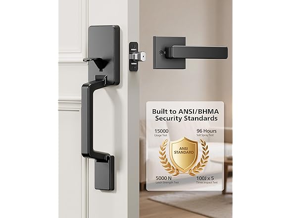 Philips DDL-SSH Front Door Handle No Lock Matt Black