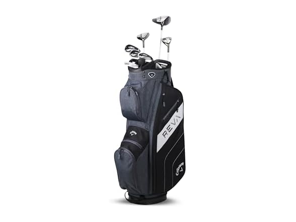 Callaway Golf Women's REVA Complete Golf Set (8 Pieces (Long) Cart Bag, Black) (Right Hand)