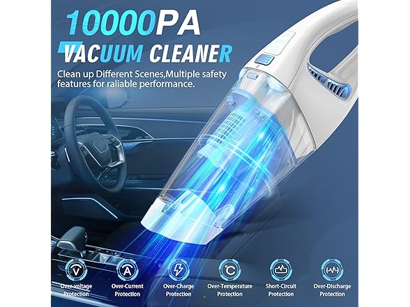 FUOAYOC FUOAYOC-H11-WHT/BLU FUOAYOC H11 Handheld Vacuum Co