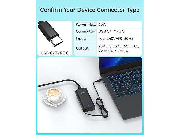 AKELON 65W 45W USB C Laptop Charger