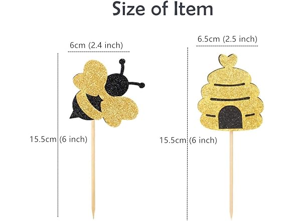 Bumble Bee Birthday Party Toppers