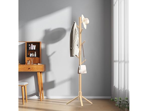 Wooden Coat Rack Stand