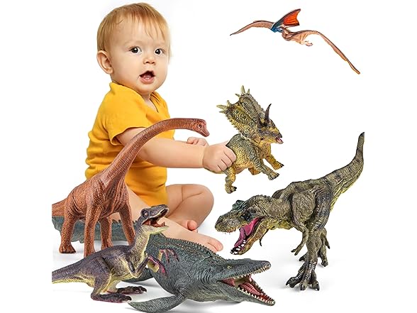 6PCS Jumbo Dinosaur Toy Set