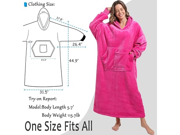 Fusseda (OS) Oversized Wearable Sweatshirt