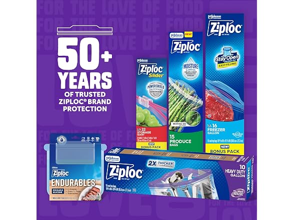 Ziploc Heavy Duty Gallon Storage Bags Bulk Bags
