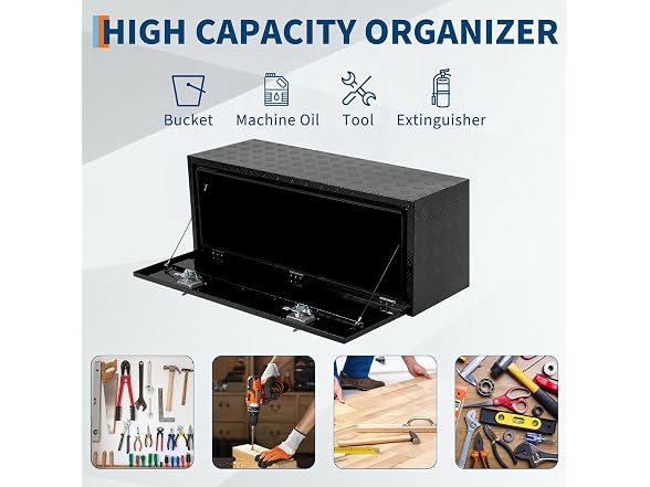 PrecisionAuto 36" Heavy Duty Aluminum Underbody Tool Box