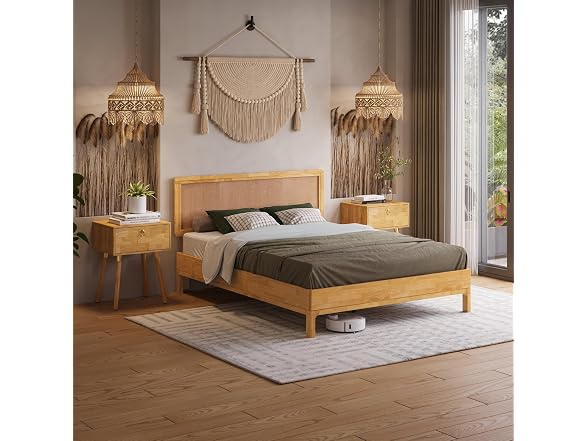 Bme Nipe Bed Frame with Headboard, Bohemian