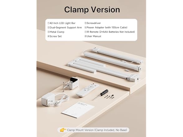 ONEMIX LED Desk Lamp with Clamp