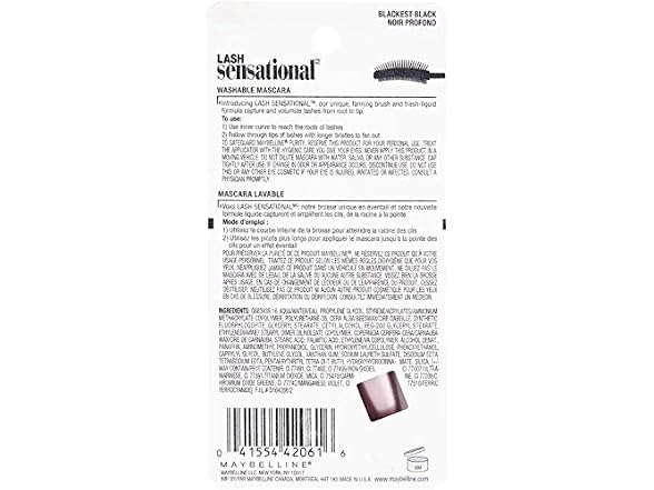Maybelline Lash Sensational Washable Mascara