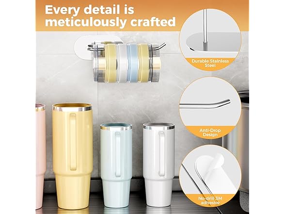 Quehun 2 PCS Tumbler Lid Organizers