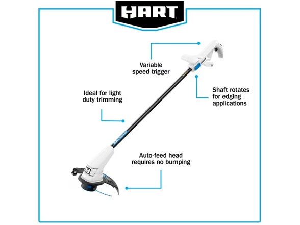 HART 20-Volt 10-inch String Trimmer/Bazooka Leaf Blower Combo Kit